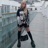 -High quality knit pullover sweater. Made of soft and comfortable synthetic wool blend. Oversize unisex style, see size chart. Free shipping from abroad. Unique mens womens anime pullover jumper harajuku fashion BlackAir.Inc Japanese streetwear -