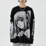 -High quality knit pullover sweater. Made of soft and comfortable synthetic wool blend. Oversize unisex style, see size chart. Free shipping from abroad. Unique mens womens anime pullover jumper harajuku fashion BlackAir.Inc Japanese streetwear -