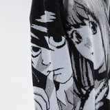 -High quality knit pullover sweater. Made of soft and comfortable synthetic wool blend. Oversize unisex style, see size chart. Free shipping from abroad. Unique mens womens anime pullover jumper harajuku fashion BlackAir.Inc Japanese streetwear -