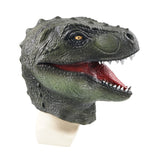 -High quality latex over-the-head dinosaur mask. One size fits most. Free shipping from abroad with an average delivery time to the USA of 2-3 weeks.

Dinosaur jurassic halloween costume cosplay world t-rex park velociraptor raptor dino lifelike frightening scary reptile-Green-One Size-USA-