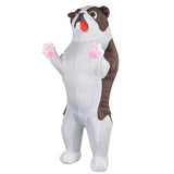-Inflatable party pug costume made of waterproof polyester. Comes equipped with a battery powered blower fan and hanger bag. One size, Suitable for older kids, teens and adults 150-190cm / 4'11" to 6'2" Free Shipping to the USA and worldwide. Funny novelty halloween dog fancy dress cosplay puppy suit cute weird fun air-