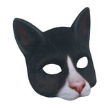 -Masquerade/Carnival style sculpted half-face mask printed with realistic cat face. One size fits most, measures approximately 18x18cm/7.09x7.09in and 6cm/2.36in deep. Free shipping from abroad. Typically delivers to the USA in 2-3 weeks. - Gato carnivale halloween costume cosplay kitty-