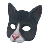 -Masquerade/Carnival style sculpted half-face mask printed with realistic cat face. One size fits most, measures approximately 18x18cm/7.09x7.09in and 6cm/2.36in deep. Free shipping from abroad. Typically delivers to the USA in 2-3 weeks. - Gato carnivale halloween costume cosplay kitty-