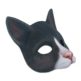 -Masquerade/Carnival style sculpted half-face mask printed with realistic cat face. One size fits most, measures approximately 18x18cm/7.09x7.09in and 6cm/2.36in deep. Free shipping from abroad. Typically delivers to the USA in 2-3 weeks. - Gato carnivale halloween costume cosplay kitty-