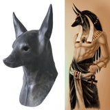 -Quality latex over-the-head Anubis style jackal mask. One size fits most. Free shipping from abroad with average delivery to the US of 2-3 weeks. halloween costume cosplay egypt egyptian deity anubis jackal headed god wolf classic pyramid gamer gaming roleplaying larp judgement afterlife-