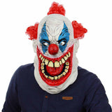 -Deluxe latex rubber over-the-head killer clown mask with attached hair. One size fits most. Free shipping from abroad. Typically arrives in about 2-3 weeks to the USA. Funny scifi horror murder circus clown halloween costume mask cosplay -