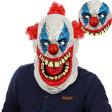 -Deluxe latex rubber over-the-head killer clown mask with attached hair. One size fits most. Free shipping from abroad. Typically arrives in about 2-3 weeks to the USA. Funny scifi horror murder circus clown halloween costume mask cosplay -