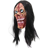 -Gross and ghoulish latex over-the-head monster mask with attached hair. One size fits most. Free shipping. Creepy weird scary zombie corpse creature undead halloween costume cosplay mask rotting unisex rubber wig disturbing USA-
