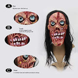 -Gross and ghoulish latex over-the-head monster mask with attached hair. One size fits most. Free shipping. Creepy weird scary zombie corpse creature undead halloween costume cosplay mask rotting unisex rubber wig disturbing USA-