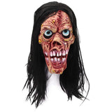 -Gross and ghoulish latex over-the-head monster mask with attached hair. One size fits most. Free shipping. Creepy weird scary zombie corpse creature undead halloween costume cosplay mask rotting unisex rubber wig disturbing USA-Abroad-