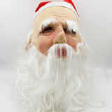 Creepy Claus Mask - Retro Vintage Style Scary Mall Santa Mask-Some pretty creepy Christmas vibes! High quality latex over-the-head Santa Claus mask with attached hat and hair. One size fits most. Free shipping. Funny weird wtf disturbing off-putting frightening bizarre santa claus xmas halloween costume cosplay surreal uncanny valley scary mall santa-