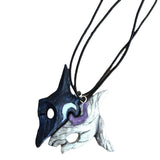 -Never one without the other...League of Legends inspired kindred matching necklace set. Black and silver alloy metal pendants on cord. Free shipping. LoL gamer gaming bff best friends couples pair wolves lambs kindred spirit gift valentines day love friends interlocking matched boyfriend girlfriend partners -