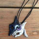 -Never one without the other...League of Legends inspired kindred matching necklace set. Black and silver alloy metal pendants on cord. Free shipping. LoL gamer gaming bff best friends couples pair wolves lambs kindred spirit gift valentines day love friends interlocking matched boyfriend girlfriend partners -