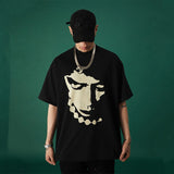 -Black, mens / unisex short sleeve graphic tee. See size chart below. Free shipping from abroad. These shirts typically arrive in 2-3 weeks. Goth gothic punk classic rock musical rocky furter horror comedy music tim curry face with pearls funny retro streetwear alternative fashion 90s 1990s nineties VHS stage -