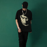 -Black, mens / unisex short sleeve graphic tee. See size chart below. Free shipping from abroad. These shirts typically arrive in 2-3 weeks. Goth gothic punk classic rock musical rocky furter horror comedy music tim curry face with pearls funny retro streetwear alternative fashion 90s 1990s nineties VHS stage -