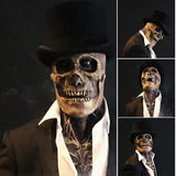 -Premium quality, highly detailed latex over-the-head mask with chest piece, optional hat. One size fits most. Free shipping Realistic skeleton fresh corpse voudou zombi french quarter victorian spook halloween costume cosplay exposed brain ghost haunted host living dead skeleton crew team classy horror torso gentleman-