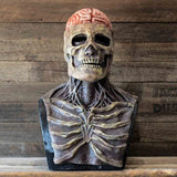 -Premium quality, highly detailed latex over-the-head mask with chest piece, optional hat. One size fits most. Free shipping Realistic skeleton fresh corpse voudou zombi french quarter victorian spook halloween costume cosplay exposed brain ghost haunted host living dead skeleton crew team classy horror torso gentleman-without hat-