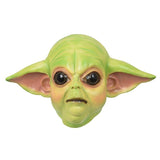 -Funny 'yoda-like' full over-the-head latex alien mask. One size fits most. Free shipping from abroad. Typically arrives in about 2-4 weeks to the USA. Halloween mask hillarious derpy generic knockoff old man baby star child carnival fancy dress costume goofy weird wars bizarre parody green alien meme memes-