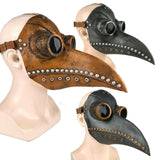 -High quality, nicely detailed latex rubber and resin plague doctor masks with plastic lenses. One size fits most with adjustable strap and buckle. Free shipping. Steampunk victorian medieval historical plague pandemic bird doctor mask raven crow creepy halloween costume cosplay epidemic ominous warning-