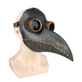-High quality, nicely detailed latex rubber and resin plague doctor masks with plastic lenses. One size fits most with adjustable strap and buckle. Free shipping. Steampunk victorian medieval historical plague pandemic bird doctor mask raven crow creepy halloween costume cosplay epidemic ominous warning-Black With Copper-