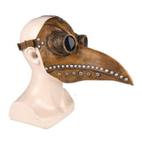 -High quality, nicely detailed latex rubber and resin plague doctor masks with plastic lenses. One size fits most with adjustable strap and buckle. Free shipping. Steampunk victorian medieval historical plague pandemic bird doctor mask raven crow creepy halloween costume cosplay epidemic ominous warning-Copper with Silver-