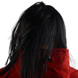 -Quality latex over-the-head mask with attached hair. One size fits most. Free shipping from abroad with average delivery to the US in about 2-3 weeks. Creepy scary disturbing gruesome sliced mouth eyes Halloween horror character mask costume cosplay creature fancy dress-