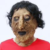 -Unique surreal soft latex over-the-head mask with attached hair. One size fits most. Ideal to fit heads with a circumference of 55cm to 58cm. Free shipping. Unusual creepy character costume cosplay disturbing infected boils bumps halloween dark black wig realistic weird bizarre body horror human monster spoopy kids -