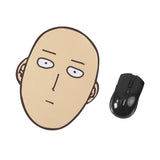 ONE PUNCH MAN Saitama Face Mousepad-Rubber mouspad with printed fabric top. Measures approximately 25x19.5cm / 9.8 x 7.7 inches. Free shipping from abroad with average delivery time of 2-3 weeks to the USA. Unique anime superhero office desk mouse pad adorkable bald head funny weird fan gift-