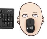 ONE PUNCH MAN Saitama Face Mousepad-Rubber mouspad with printed fabric top. Measures approximately 25x19.5cm / 9.8 x 7.7 inches. Free shipping from abroad with average delivery time of 2-3 weeks to the USA. Unique anime superhero office desk mouse pad adorkable bald head funny weird fan gift-