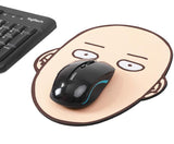 ONE PUNCH MAN Saitama Face Mousepad-Rubber mouspad with printed fabric top. Measures approximately 25x19.5cm / 9.8 x 7.7 inches. Free shipping from abroad with average delivery time of 2-3 weeks to the USA. Unique anime superhero office desk mouse pad adorkable bald head funny weird fan gift-