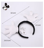 DISNEY Unique Mickey Mouse Hands Plush Headband - Officially Licensed-Mickey Mouse hands plush headband. One size fits most including adults. Brand new with tag. Hard to find genuine products which are part of the Disney 'Fun Fan Amuse' series of high quality carnival game prizes. Free shipping. Disney Parks Tokyo DisneySea EuroDisney Walt Disney World Epcot Disneyland Arcade Mouse Ears-