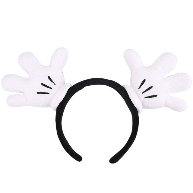 DISNEY Unique Mickey Mouse Hands Plush Headband - Officially Licensed-Mickey Mouse hands plush headband. One size fits most including adults. Brand new with tag. Hard to find genuine products which are part of the Disney 'Fun Fan Amuse' series of high quality carnival game prizes. Free shipping. Disney Parks Tokyo DisneySea EuroDisney Walt Disney World Epcot Disneyland Arcade Mouse Ears-