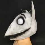 -High quality latex over-the-head mask. One size fits most. Free shipping from abroad. Typically arrives to the USA in about 2-3 weeks. Funny spoopy classic halloween horror undead zombie dog Tim Burton short stop motion movie frankenstein puppy kid friendly costume cosplay mask-