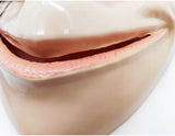 -Quality vacuform mask with attached hair and elastic strap. One size fits most. Free shipping from abroad. Typically arrives to the US in about 2-3 weeks. Funny creepy weird momo challenge viral meme social media joke prank halloween costume cosplay mask disturbing spoopy gag vacuum formed inexpensive-
