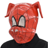 -High grade latex full over-the-head SPIDER-HAM mask. One size fits most. Measures approximately 16x21cm/6.3x8.3 inches. Free shipping from abroad. Typically arrives in the USA in 2-4 weeks. peter porker spiderverse marvel mcu alternative universe spiderman spider-man spider pig halloween costume cosplay character-