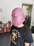 -Before setting his sights on stabilizing the universe, the young titan set his sights on the easier target of stabilizing upset stomachs... An oddly milky pink colored Thanos-like mask in soft natural latex. One size fits most. Free shipping from abroad. Funny knockoff parody character cosplay mask halloween bathroom -