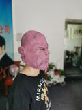 -Before setting his sights on stabilizing the universe, the young titan set his sights on the easier target of stabilizing upset stomachs... An oddly milky pink colored Thanos-like mask in soft natural latex. One size fits most. Free shipping from abroad. Funny knockoff parody character cosplay mask halloween bathroom -