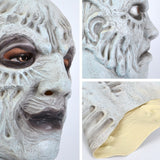Two-Faced Duplicitous Backstabber Monster Mask-Unique, very high quality, detailed natural latex over-the-head mask with two faces... a forward facing smile and a grimacing, menacing stare on the reverse. One size fits most. Free shipping. Jealous envious greedy covetous demon devil horror halloween costume cosplay envy monster deceit deceitful desirous jealousy-
