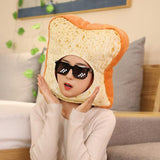 Human Breading Meme Plush Hat-Now you and your breaded cat can match with this unique plush slice of toast headwear designed for people. Not edible but one size does fit most. Measures approximately 38cm/15inch. Free shipping. Funny weird wtf cat breading memes joke humorous meme halloween costume cosplay mask hat bread pillow plush toy-