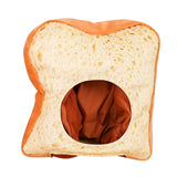 Human Breading Meme Plush Hat-Now you and your breaded cat can match with this unique plush slice of toast headwear designed for people. Not edible but one size does fit most. Measures approximately 38cm/15inch. Free shipping. Funny weird wtf cat breading memes joke humorous meme halloween costume cosplay mask hat bread pillow plush toy-