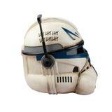 -Star Wars: Clone Troopers prop replica Captain Rex Clone Trooper helmet for costume and cosplay. One size fits most. Made of hard resin. Superb quality, highly detailed and nicely finished. Measures approximately 26x15x19cm. . Free shipping. Lifesize full size 1:1 wearable LARP halloween collectible display model -