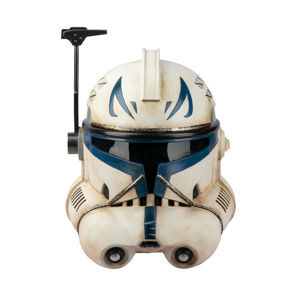 -Star Wars: Clone Troopers prop replica Captain Rex Clone Trooper helmet for costume and cosplay. One size fits most. Made of hard resin. Superb quality, highly detailed and nicely finished. Measures approximately 26x15x19cm. . Free shipping. Lifesize full size 1:1 wearable LARP halloween collectible display model -
