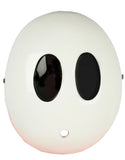 -High quality hard resin Shy Guy face mask for costume or cosplay. Eyes are see-through black PVC eyes. One size fits most. Free shipping. Unique unusual rare htf mario brothers switch smash yoshi luigi zelda link nintendo famicom nes snes gamecube wii n64 gamer gaming videogame classic kawaii cute funny halloween larp-