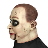 -Super creepy soft natural latex over-the-head mask. One size fits most. Free shipping from abroad with an average delivery time to the USA of about 2 weeks. halloween horror costume cosplay billy dead silence mask disturbing classic trope evil possessed doll -