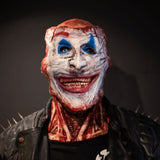 -Uniquely terrifying latex over-the-head skull mask with partial breastplate, movable jaw and tearaway clown flesh. One size fits most. Free shipping Horrifying halloween costume horror clown carnival of evil cosplay disgusting disturbing scary gross nsfw skeleton unisex death demon terrifying haunted house joker freak-