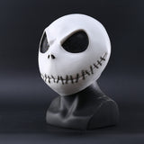 -High quality latex over-the-head Jack Skellington mask. One size fits most teens and adults. Free shipping from abroad with average delivery to the US in 2-3 weeks. This is halloween pumpkin king skeleton jack mask NBX NBC costume round latex rubber tim burton classic animation spoopy-