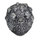 -Soft latex face mask with woven fiberous pattern and small skulls. One size fits most. Measures roughly 10x7.5in / 19x25cm. Free shipping. Masks shipped within the USA typically arrive in 1-2 weeks. Masks shipped from abroad typically arrive to the USA in 2-3 weeks.-