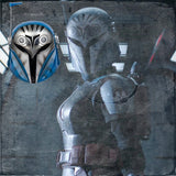 -Handmade, wearable, full size high quality resin blue Mandalorian mask suitable for display or cosplay. One size fits most teens and adults. Free shipping from abroad with average delivery to the USA in about 2-3 weeks. Halloween costume female mandalorian fancy dress helm mask star wars cosplay armor helmet-