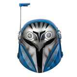 -Handmade, wearable, full size high quality resin blue Mandalorian mask suitable for display or cosplay. One size fits most teens and adults. Free shipping from abroad with average delivery to the USA in about 2-3 weeks. Halloween costume female mandalorian fancy dress helm mask star wars cosplay armor helmet-