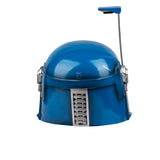 -Handmade, wearable, full size high quality resin blue Mandalorian mask suitable for display or cosplay. One size fits most teens and adults. Free shipping from abroad with average delivery to the USA in about 2-3 weeks. Halloween costume female mandalorian fancy dress helm mask star wars cosplay armor helmet-